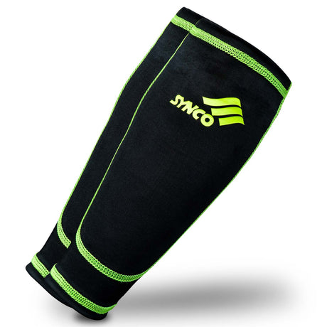 Synco Shin Guard Holder Compression Sleeves | Stretchable Lycra Fabric | 1 Pair, Black Color (Pack of 2) - Shin Guards