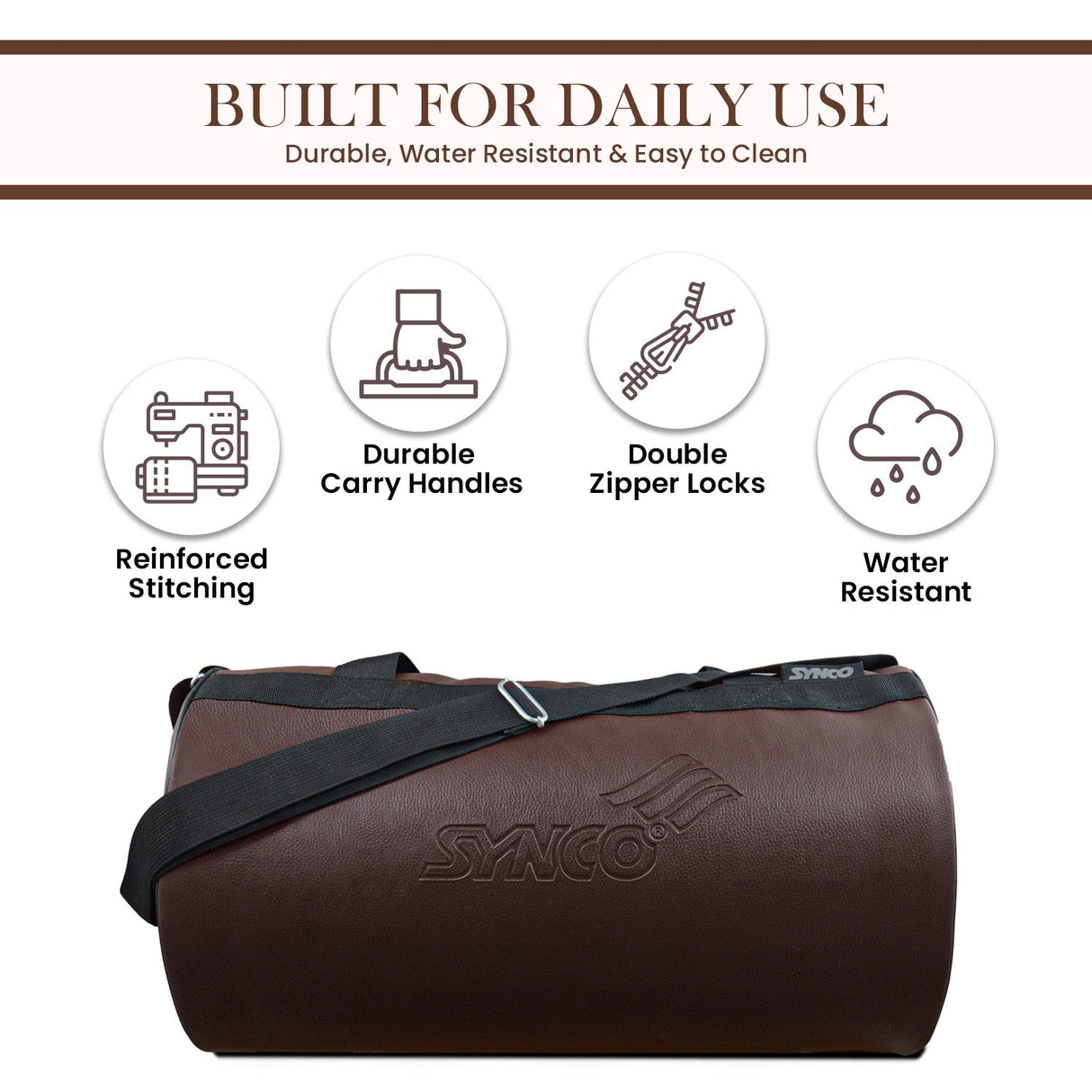 Synco Leather Gym bag
