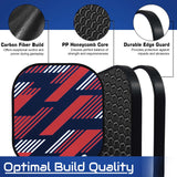 Synco Slash Carbon Fiber Pickleball Paddle Set | 1 Racket, 2 Pickleballs with Carry Bag | 16mm Professional Paddle
