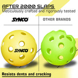 Synco Pickleball Ball S26 | High Performance Indoor Pickleball | Set of 12