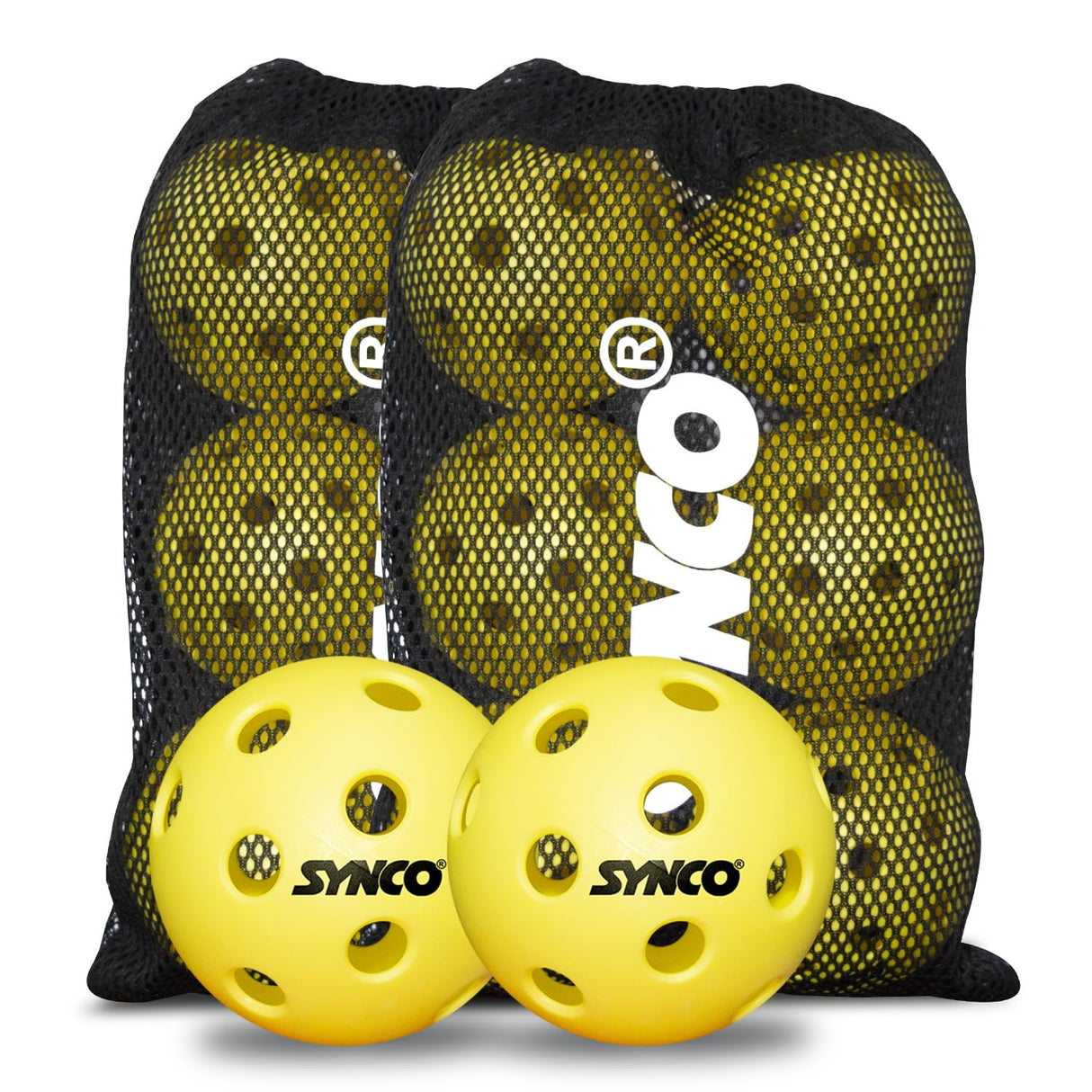 Synco Pickleball Ball S26 | High Performance Indoor Pickleball | Set of 12