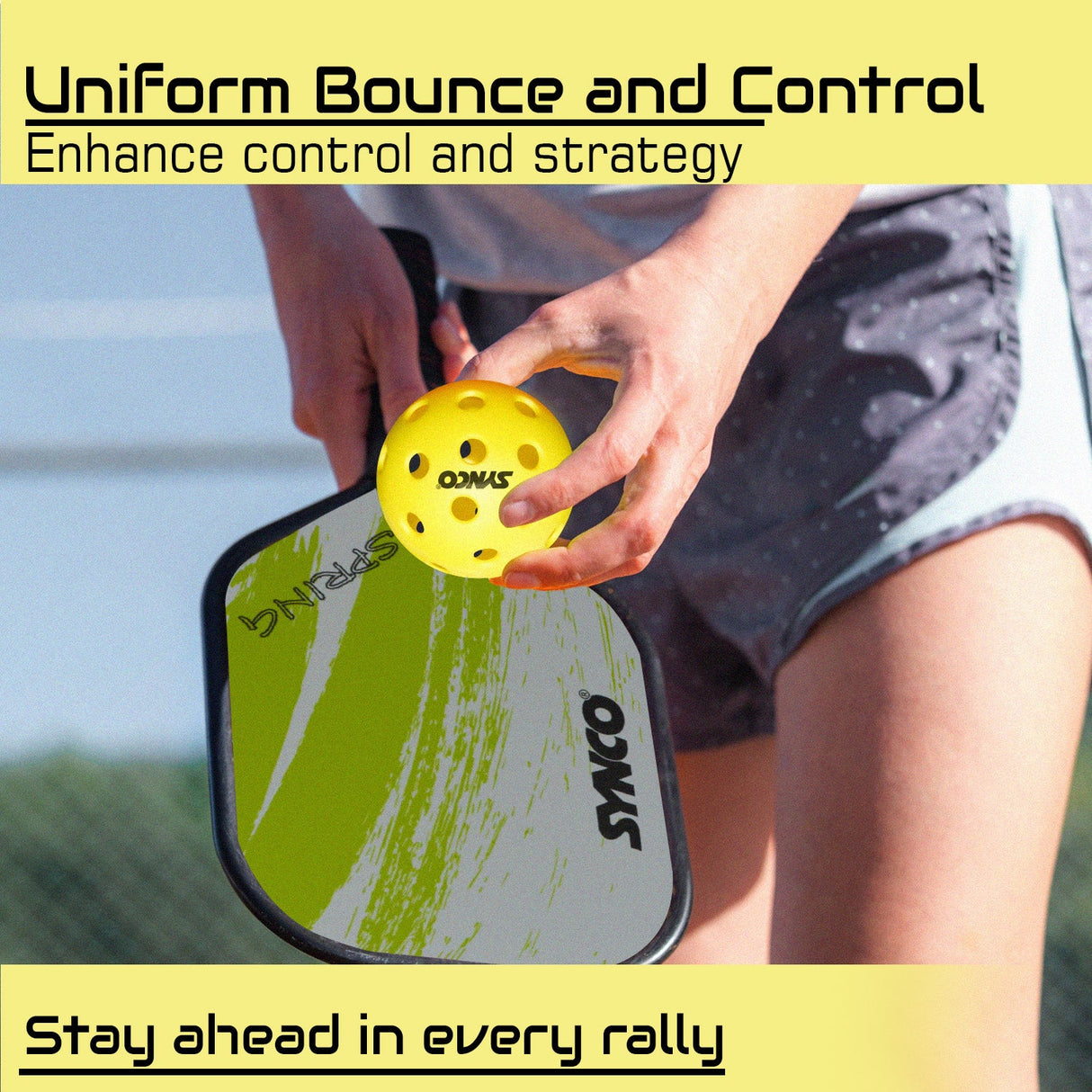 Synco Pickleball Ball S40 | High Performance Outdoor Ball | Set 12