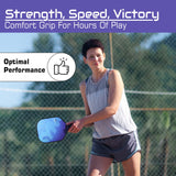 Synco Pickleball Paddle Set Hybrid Max Blue | 1 Pickleball Racket and 2 Pickleballs with Carry Bag | Fiberglass Lightweight Racket with Cushion Comfort Grip