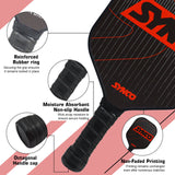 Synco Pickleball Paddle Set Carbonium Red | 1 Pickleball Rackets and 2 Pickleballs with Carry Bag | Fiberglass Lightweight Racket with Cushion Comfort Grip