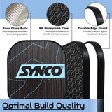 Synco Pickleball Paddle Set Carbonium Blue | 1 Pickleball Rackets and 2 Pickleballs with Carry Bag | Fiberglass Lightweight Racket with Cushion Comfort Grip