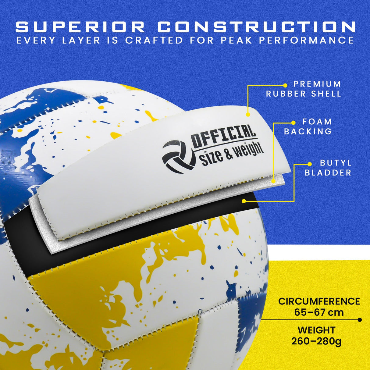 Synco Victory Rubber Volleyball Size- 4