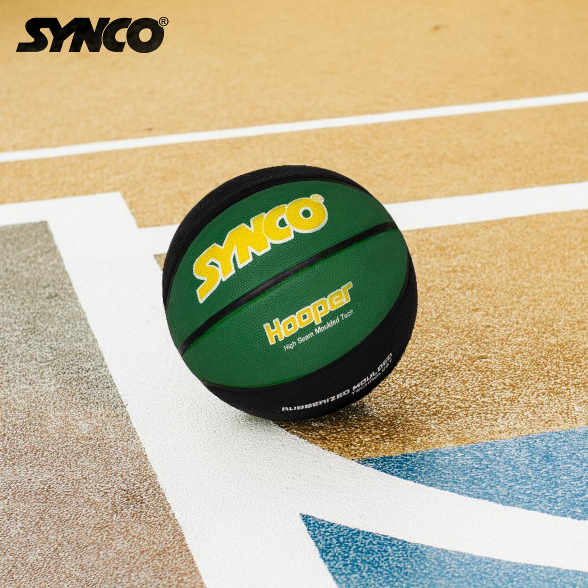 Synco Hooper series Men's Basketball (Size-7) Green-Black