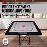 Synco 36 Inch Chakri Best Carrom Board | Pro Trainer Board for Amateurs | Includes Coins, Strikers and Boric Powder