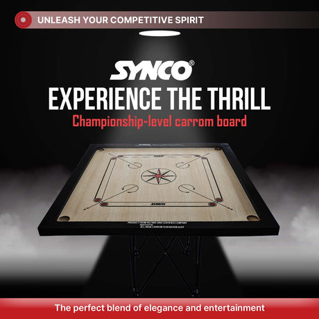 Synco 32 Inch Chakri Carrom Board | Beginner Carrom for Home & Practice