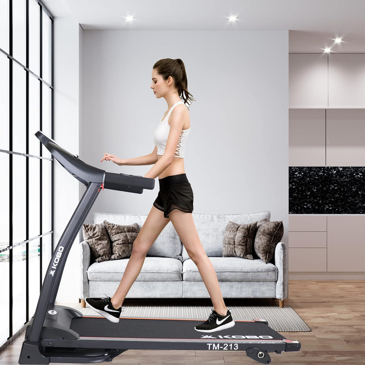Kobo TM-213 D.C Motor Treadmill 1.5 H.P