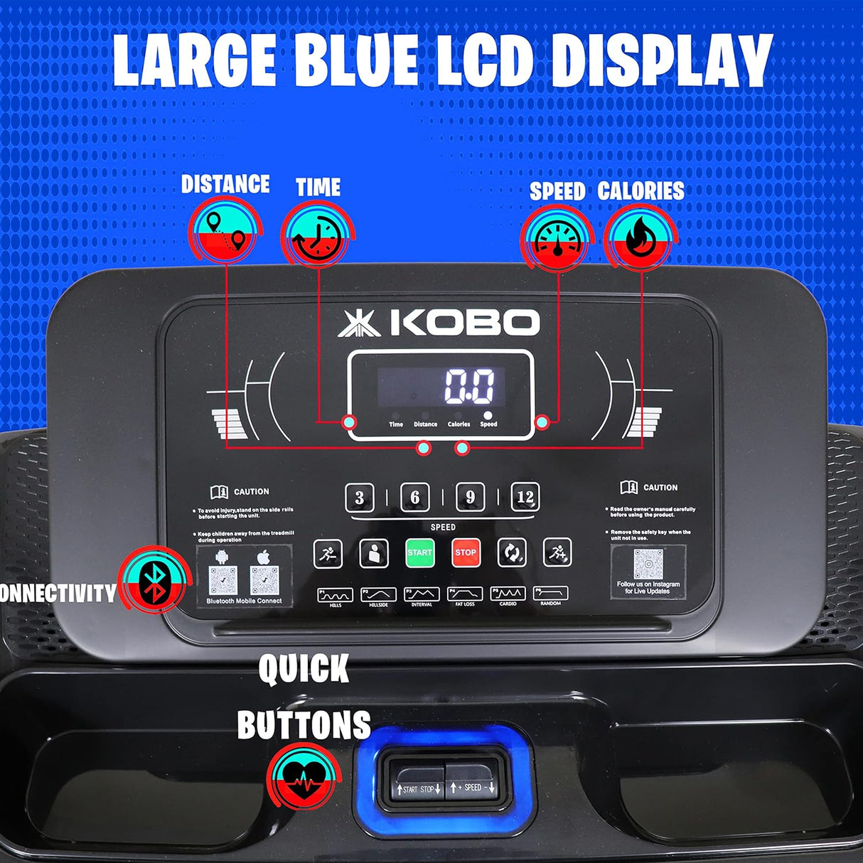Kobo TM-215 D.C Motor Treadmill 2.5 H.P
