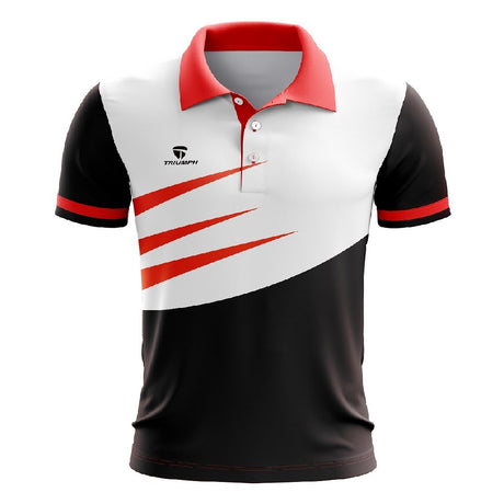 Tennis Clothing | Custom Polo T Shirts Black for Tennis Players | Triumph