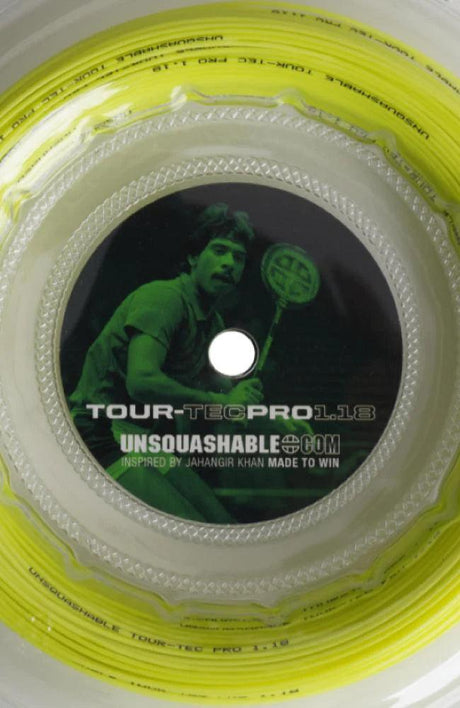UNSQUASHABLE TOUR-TEC PRO 1.18 Squash String - 100M Reel - KIBI SPORTS