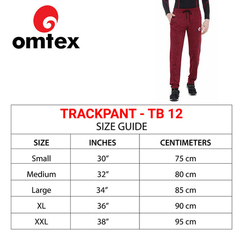 Omtex Mens Trackpant - Red TP-12 | Omtex