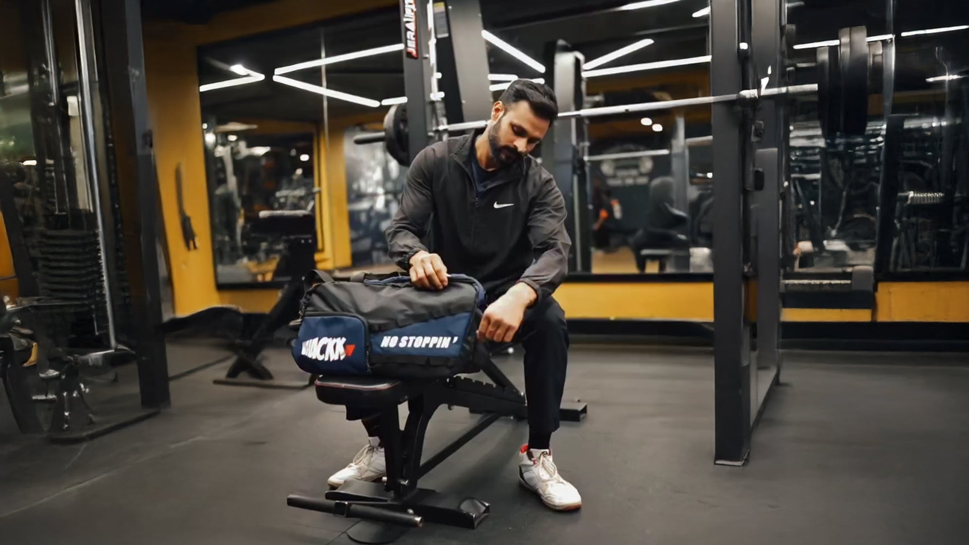 Arnold Blue Black 40L |Gym Fitness Sports Workout Training Sports Travel Duffle Bag with Separate Shoe Pocket | Wet Dry Pocket | Multipurpose |Unisex | Lightweight | Kitbag |for Men Women