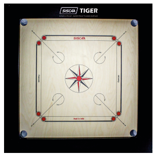 Siscaa Tiger Carrom Board | KIBI SPORTS