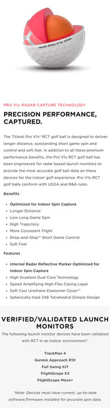Titleist Pro V1x RCT Balls - White