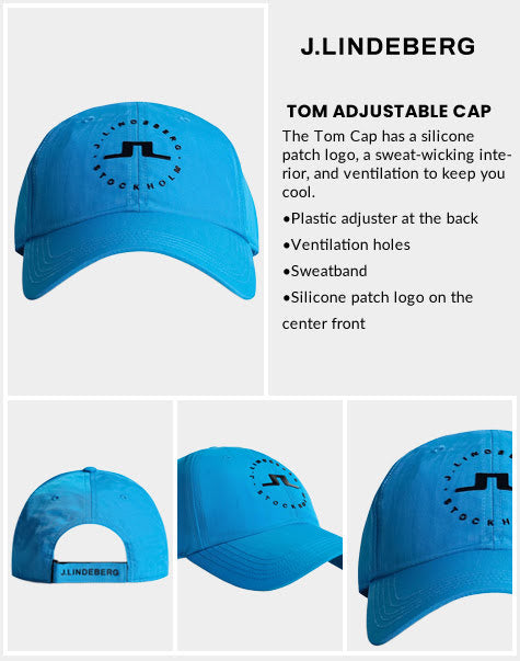 J Lindeberg Men’s Tom Adjustable Cap - Sonic Blue