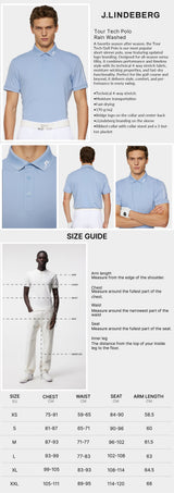 J Lindeberg Men’s Tour Tec Golf Polo - Rain Washed