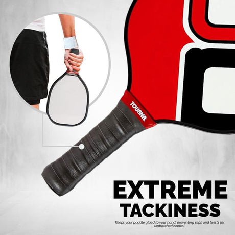TOURNA Mega Tac Pickleball Overgrip (10 Pack, Black) | Noah Sports