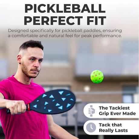 TOURNA Mega Tac Pickleball Overgrip (10 Pack, Black) | Noah Sports
