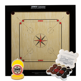 Synco Tournament Carrom Board 20mm ( Includes Synco Genius for Players Coin Set and Signature Striker ) | KIBI Sports