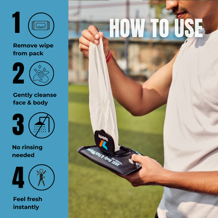 XXXL Body & Face Wipes - 30 Wipes (10 x 3)