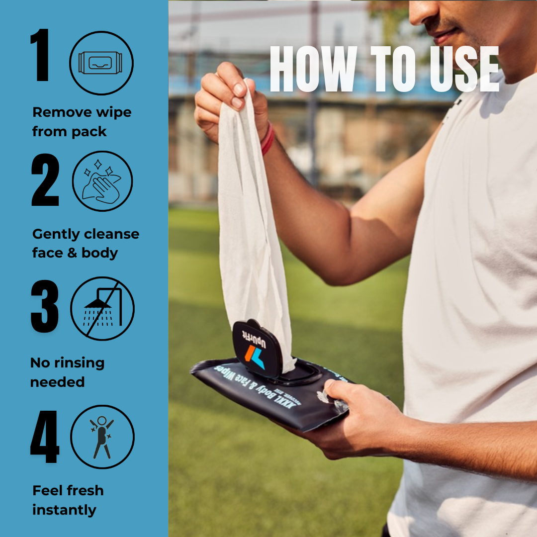 XXXL Body & Face Wipes - 30 Wipes (10 x 3)