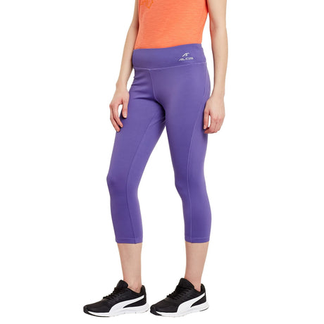 Alcis Women Solid Purple Tights | Alcis