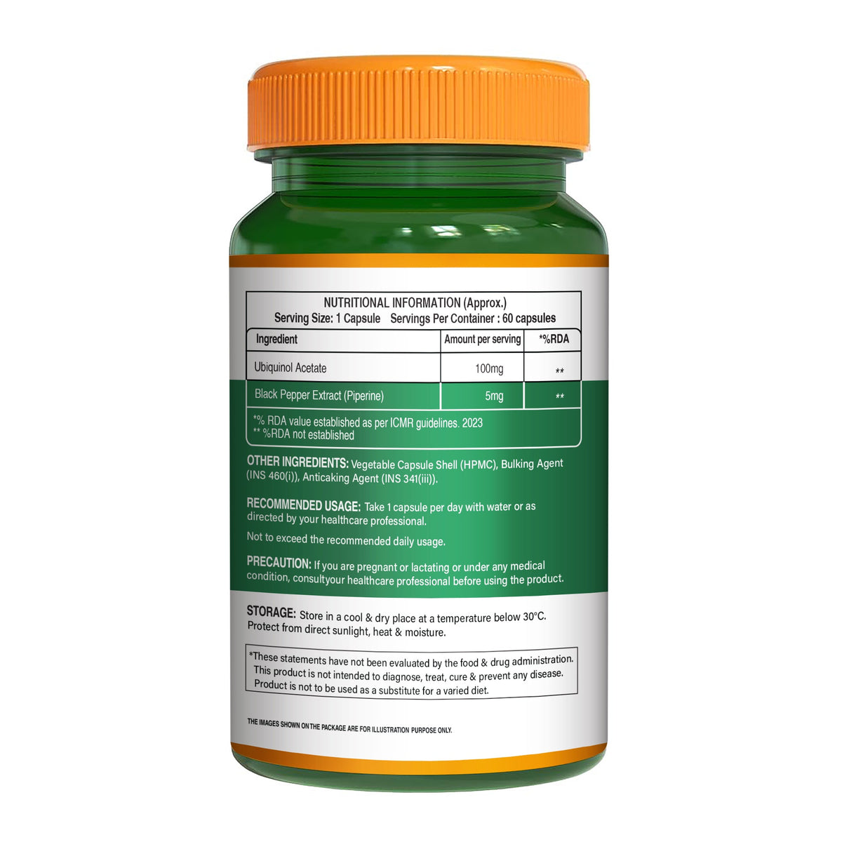 Ubiquinol 105mg with Piperine  Active CoQ10 | Energy & Heart Health