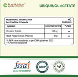 Ubiquinol 105mg with Piperine  Active CoQ10 | Energy & Heart Health