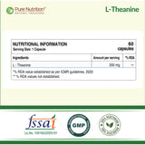 L-Theanine Capsules 200mg – Calm Focus, Stress Relief & Relaxation | 60 Capsules