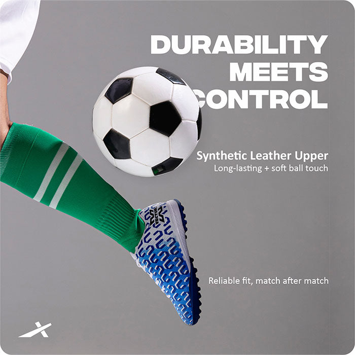 Vector X Rider PLus Unisex Futsal Soccer Cleats Shoes Lightweight Durable Indoor Court Sneaker Synthetic Upper + Rubber Outsole for superior grip|Football Boots for Men Women Adult Youth