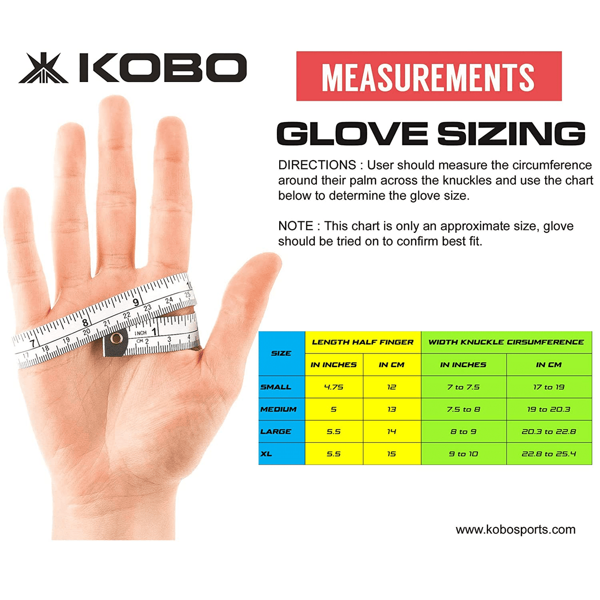 Kobo WTG-54 Gym Gloves with Wrist Support