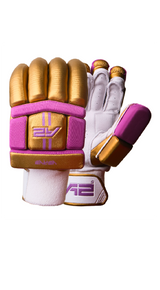 Cricket Batting Gloves - Gold & Purple