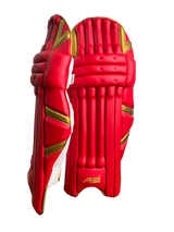 Cricket Batting Pads - Red & Golden