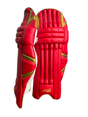 Cricket Batting Pads - Red & Golden