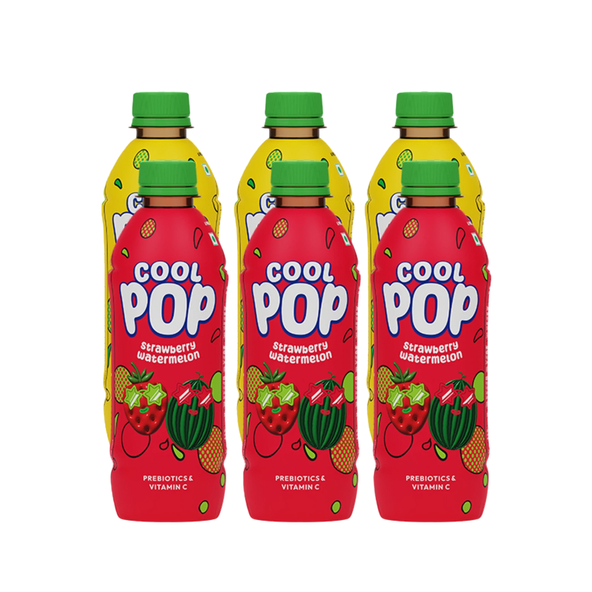 CoolPop Mango Pineapple & Strawberry Watermelon 300ml Pack of 6 (PET Bottles)