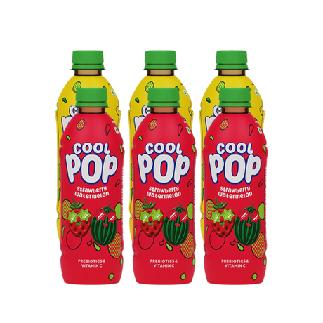 CoolPop Mango Pineapple & Strawberry Watermelon 300ml Pack of 6 (PET Bottles) - Sports Drinks & Beverages by Knack Beverages