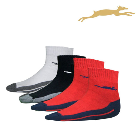 STAG GLOBAL Premium Socks for Men's and Woman | Breathable Comfort | Ultra Soft | Pack of 3  (WHITE/BLACK/RED)