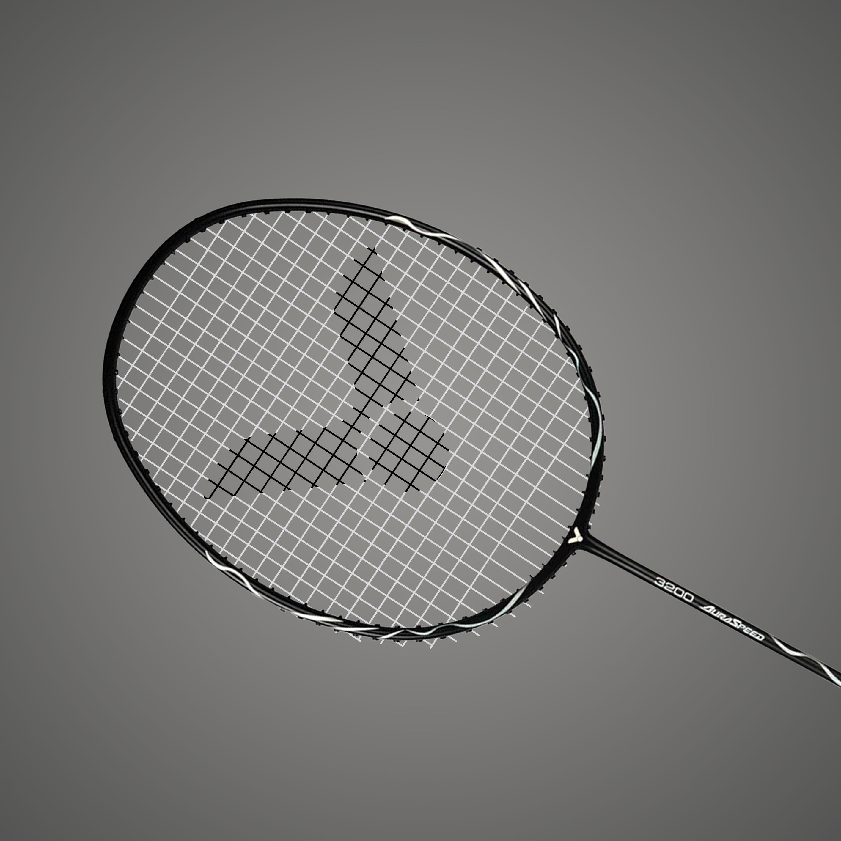 Auraspeed ARS-3200-4U G5 Strung Badminton Racket (White/Black)