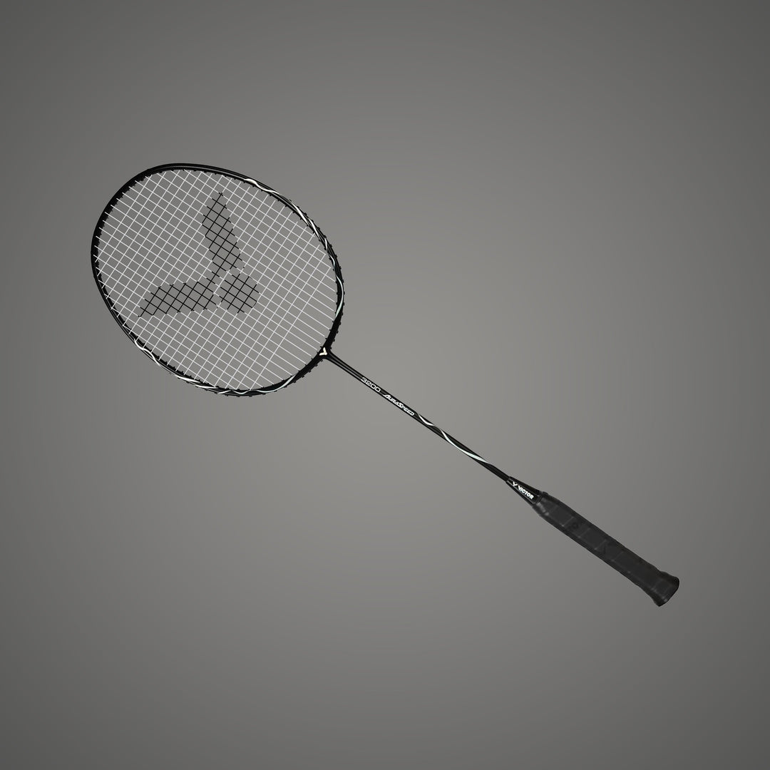 Auraspeed ARS-3200-4U G5 Strung Badminton Racket (White/Black)