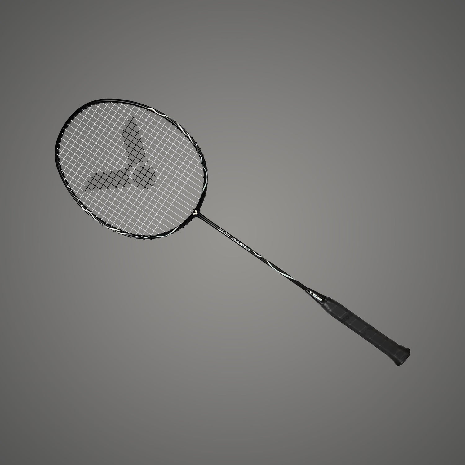 Auraspeed ARS-3200-4U G5 Strung Badminton Racket (White/Black)