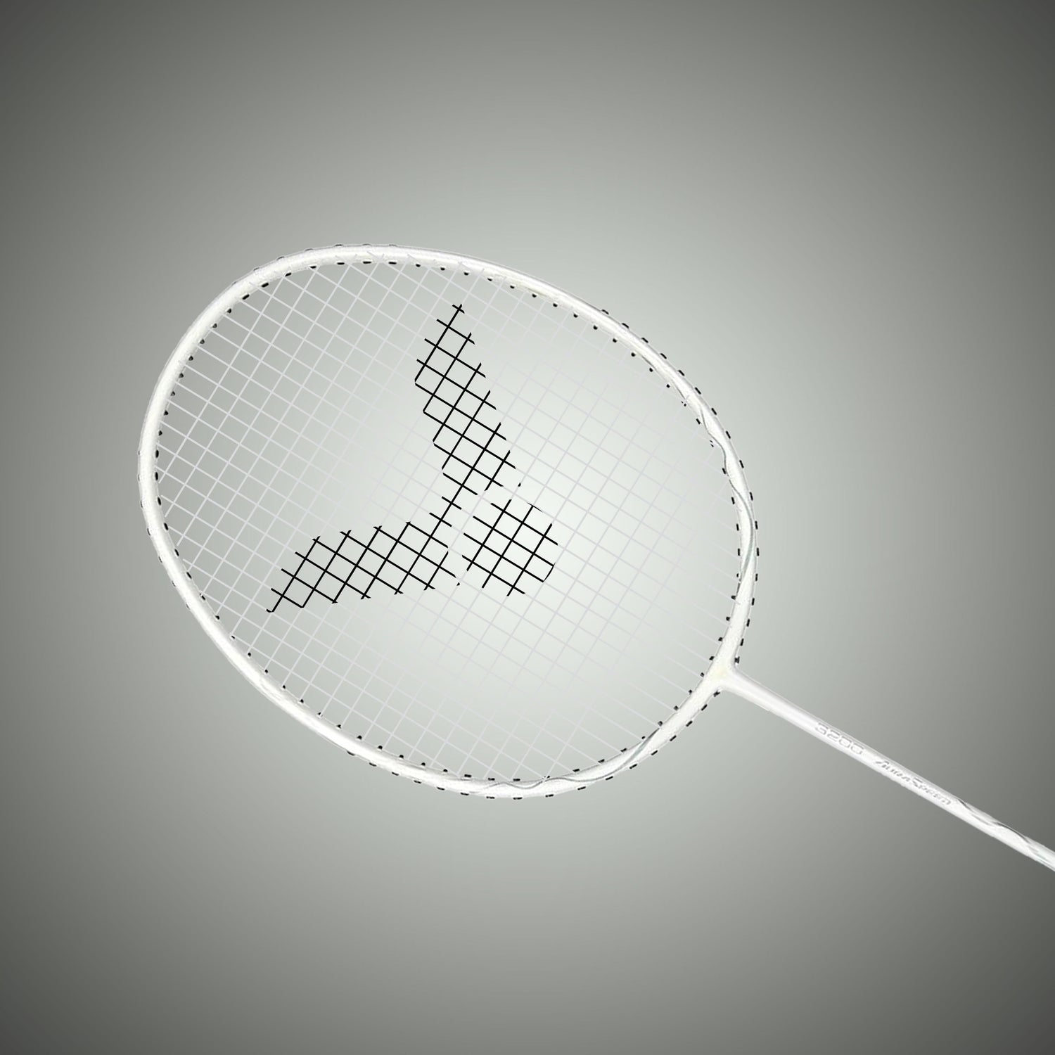 Auraspeed ARS-3200-4U G5 Strung Badminton Racket (White/Black)