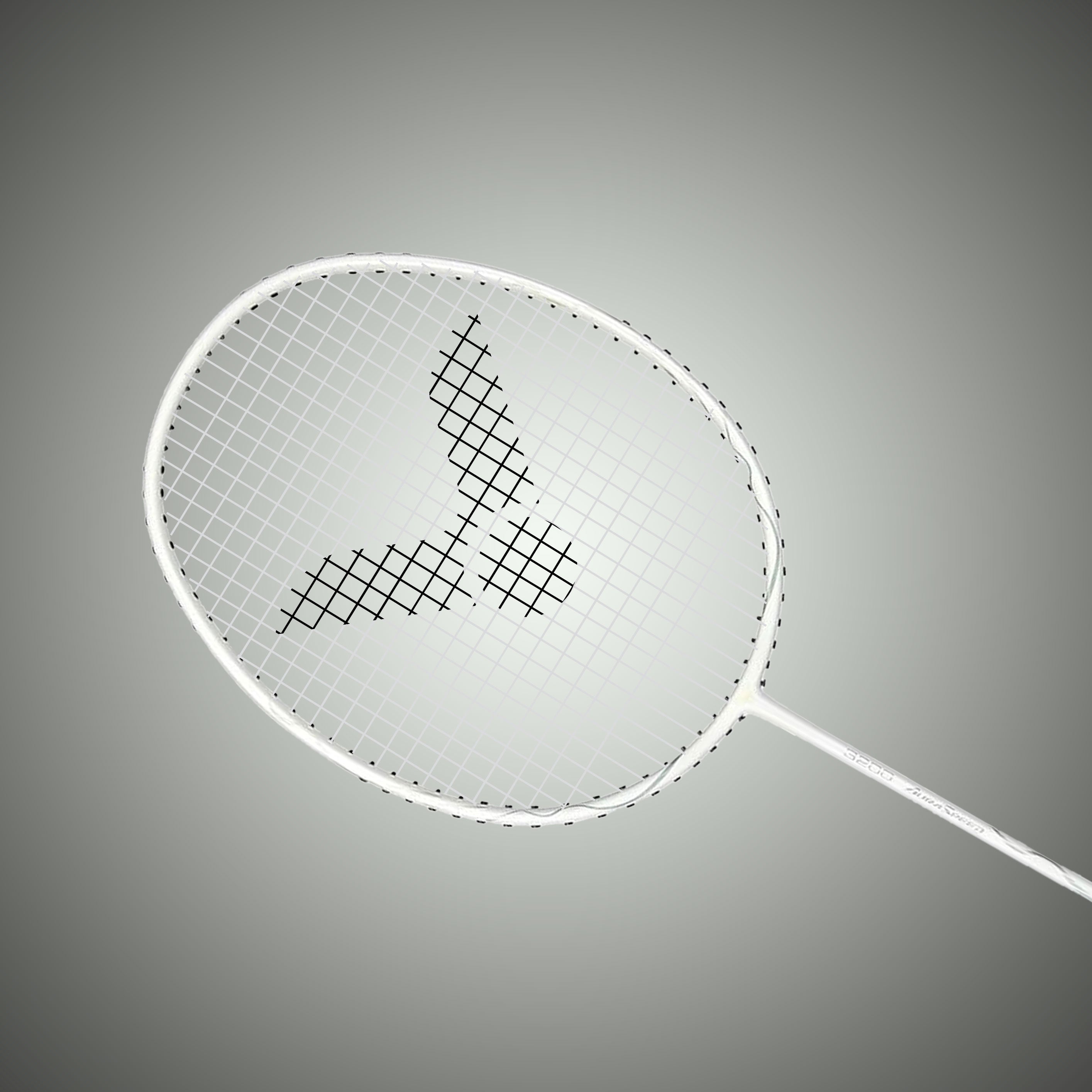 Auraspeed ARS-3200-4U G5 Strung Badminton Racket (White/Black)