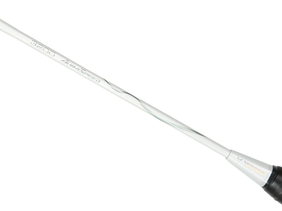 Auraspeed ARS-3200-4U G5 Strung Badminton Racket (White/Black)