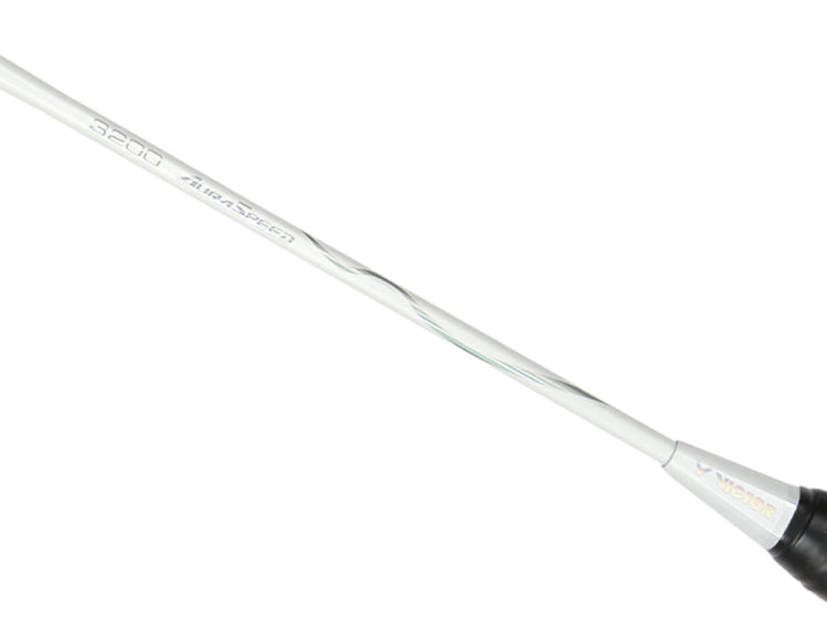 Auraspeed ARS-3200-4U G5 Strung Badminton Racket (White/Black)