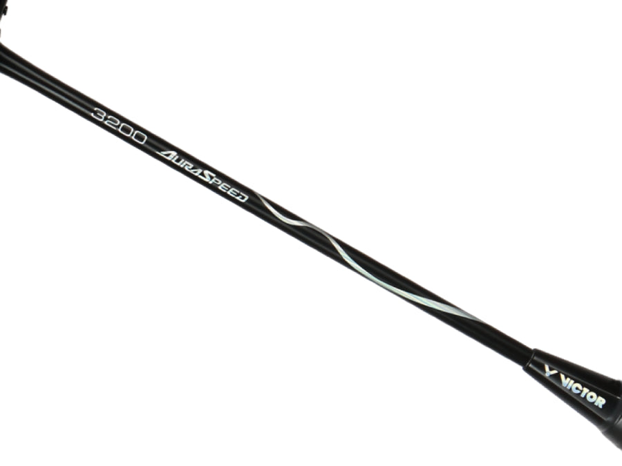 Auraspeed ARS-3200-4U G5 Strung Badminton Racket (White/Black)