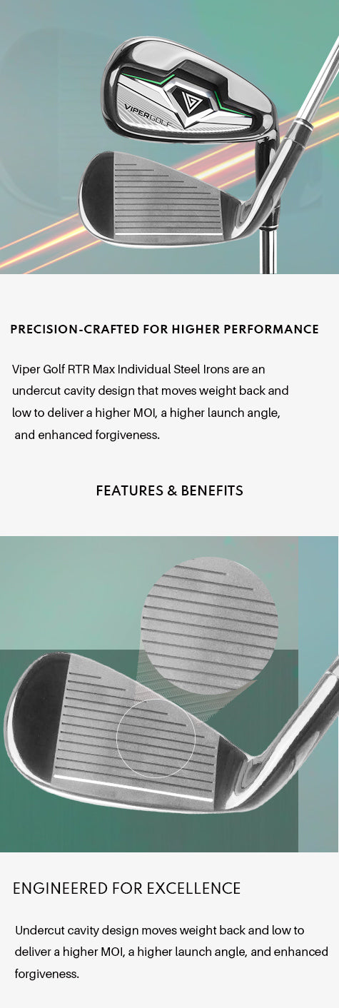 Viper Golf RTR Max #7 Individual Steel Iron (With Offer)