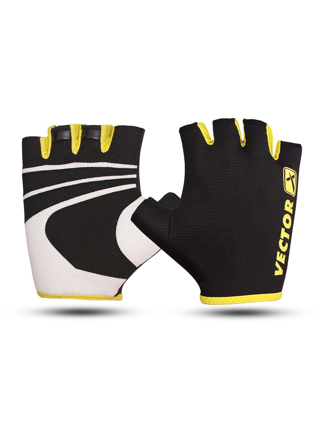 Vector X VX 450 Unisex Workout Fingerless Weight Lifting Gloves for Men and Women Excellent Grip for Weightlifting, Cycling, Exercise, Training, Pull ups, Fitness, Climbing and Rowing